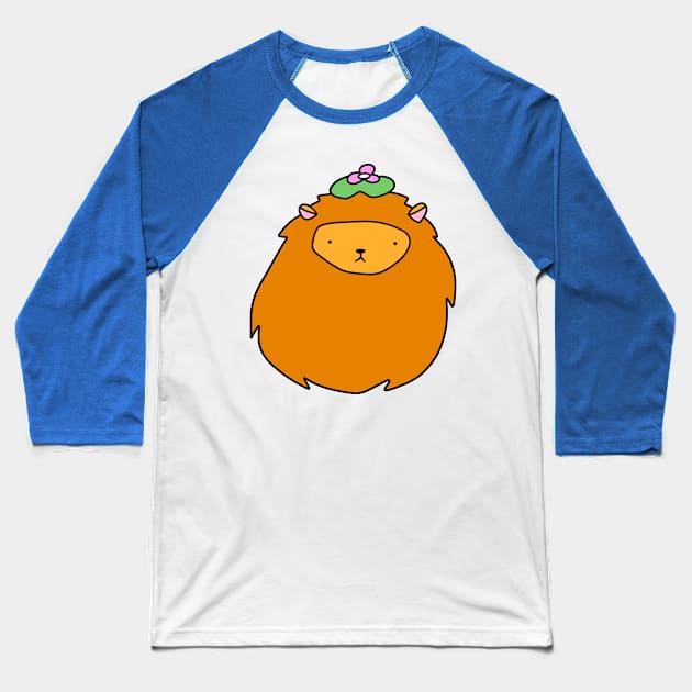 Lily Pad Lion Face Baseball T-Shirt by saradaboru